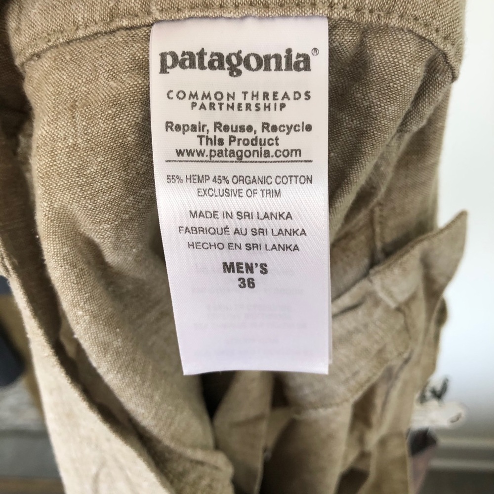 Patagonia Organic Cotton/Hemp Beige Shorts (36) - Picture 6 of 6